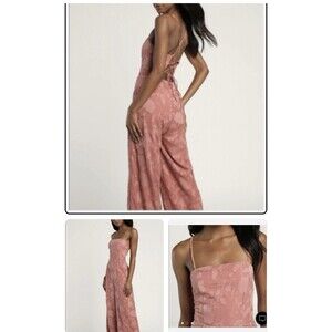 Lulus Mauve Pink Wide Leg Jumpsuit Size Small